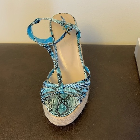 Colin Stuart Platform wedge heel espadrilles sandal size 5.5 - Picture 2 of 2